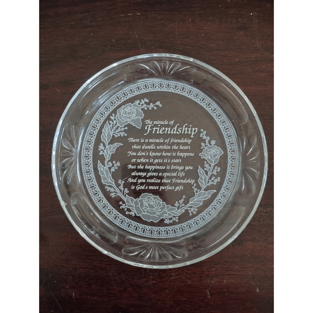 Friendship Poem Plate 7" With Stand